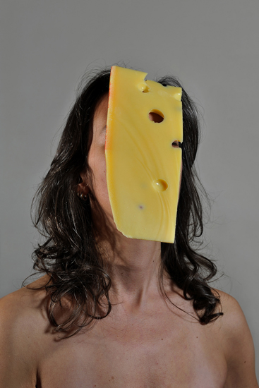 emanuela franchini photography, Cheese, self portrait with food on face