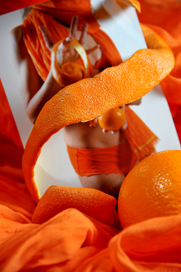 emanuela franchini photography, Orange, still life self portrait with colours