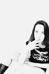 Emanuela Franchini Photography, self portrait in black and white